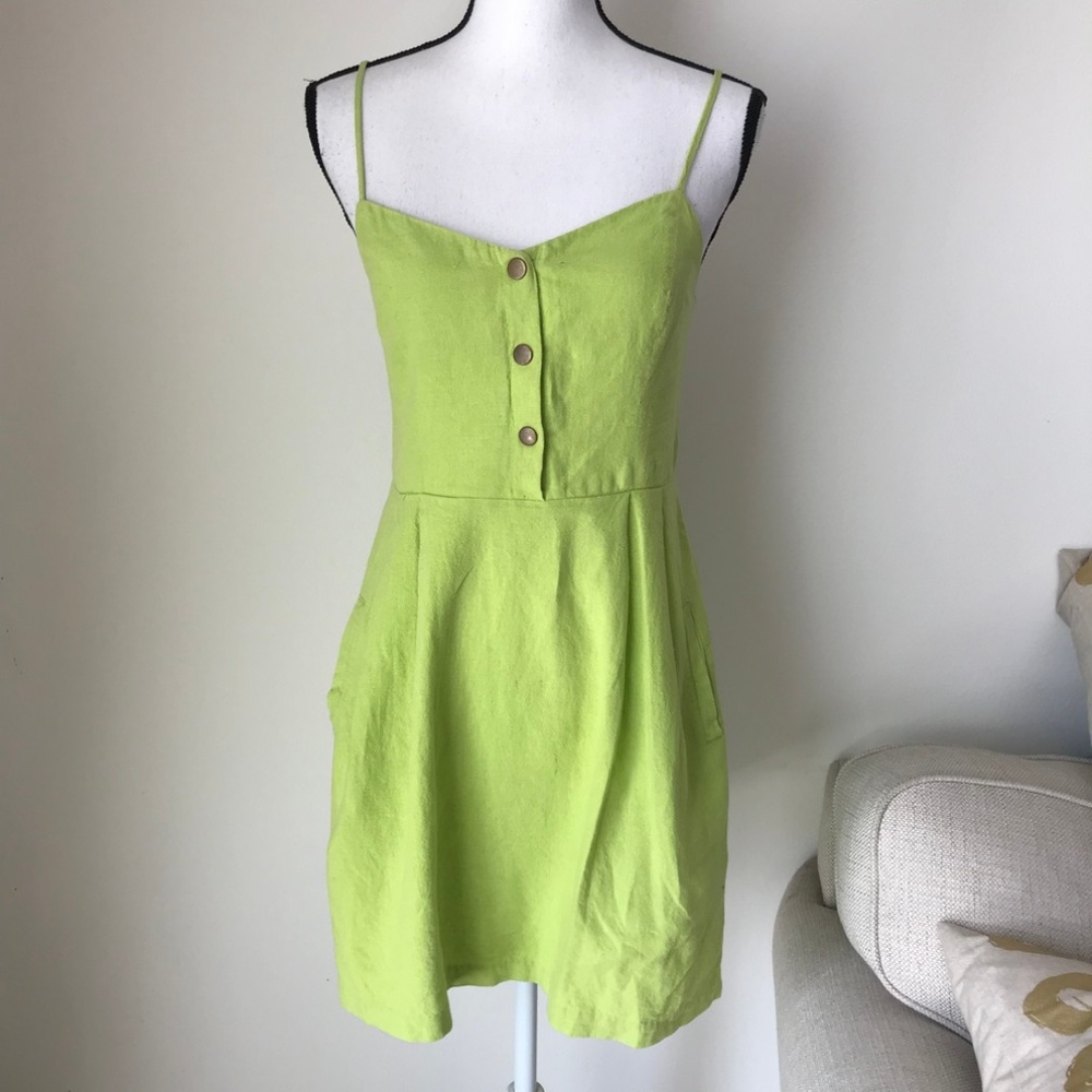 Cope Lime Green Midi Dress